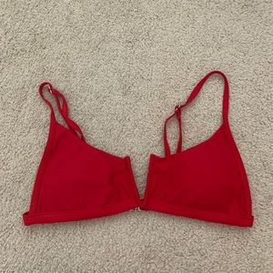 red bikini top